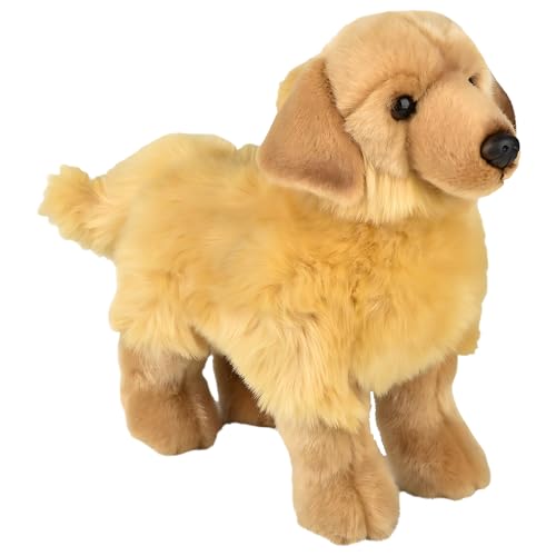 Forest Twelfth 12' Standing Golden Retriever Plush Dog Stuffed Animal Realistic Pet Replica for Kids and Lovers - Perfect Pet Substitute and Educational Tool