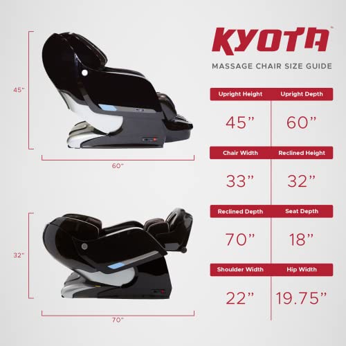 Kyota Yosei M868 Zero Gravity 4D Deep Tissue Massage Chair With Premium Bluetooth Sound, Heated Lumbar Massage, Calf Rollers, Foot Sole Reflexology - (Brown) #TOP3