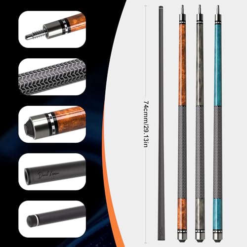 Taco de billar carbono 58" 2 piezas profesional miniatura 3
