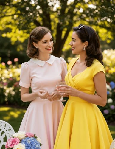 Image of Bbonlinedress Women Short 1950s Retro Vintage Cocktail Party Swing Dresses