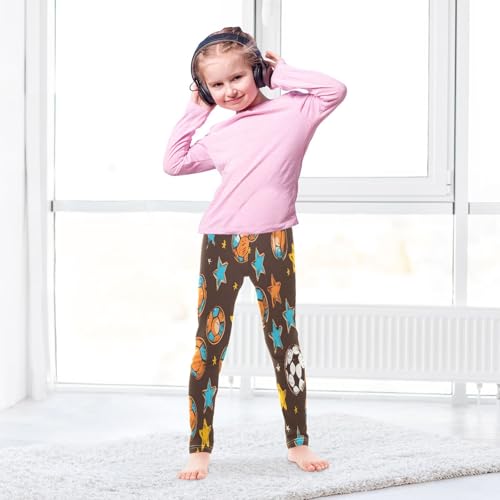 Bolaz Toddler Girls Leggings Printed Yoga Pants Leggings Football and Star for Kids4