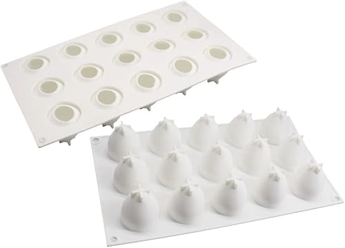 Miniatura 4 de Molde de silicona para hornear, antiadherente, pastelería, chocolate, pastel, postre, herramientas de decoración (fresa P_11.8 x 6.8 x 0.2 pulgadas)