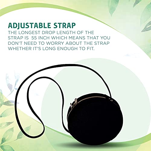 Image of Lify Women's Women's Round Crossbody Handbags Mini Shoulder Bag Round Crossbody Wallet, Fashion Circle Crossbody Purse Clutch Handbag- 1 Piece