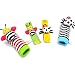 Deardeer 4 x Baby Infant Animal Wrist Rattles Hands Foots Finders Development Soft Toys-Bee and Ladybug