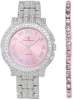 Women's Luxury Crystal Iced Out Diamonds Watch, a True Testament to blinged-Out Beauty and Timeless Glamour - L0504 LA