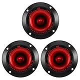 Baluue Lot de 3 Tweeters Piézoélectriques à Pavillon Haute Fréquence Haut-Parleur de Remplacement pour Subwoofer Aigus Précis pour Sonorisation de Scène et Audio Professionnel