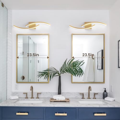 Image of 23.62 inch Vanity Light for Bathroom Lighting Fixtures Over Mirror Dimmable 5CCT Vanity Lighting Fixture Modern Bathroom Vanity Light Modern Wall lamp