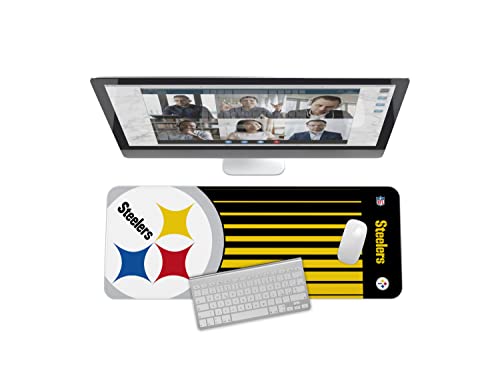 Image of SOAR NFL Unisex Multifunctional Desk Mat for Desktop, (31.5 inchx12 inch) - Ultra Soft Fabric with Non-Slip Rubber Backer - Water Resistant & Durable Nylon Stitching - Officially Licensed NFL, Desk Pad