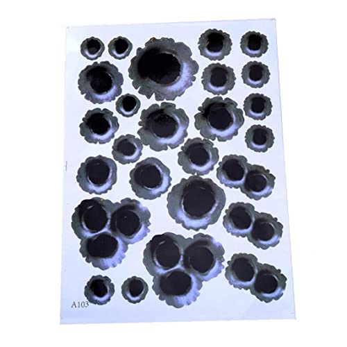 Xunfee Autocollant De Voiture 3D Réaliste Fausses Trous De Balle De Vinyle Autocollants De Voiture Vinyle Drôles Automobile Fenêtre Pare-Chocs Étanche