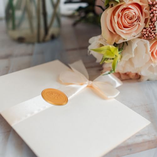 QUARKZMAN 25 Stück Wachssiegel-Aufkleber, Selbstklebende Briefumschlag-Siegelsticker Mit Rosenmuster Für Feiertagsfeiern Hochzeitseinladungen Geschenkverpackung Schwarz