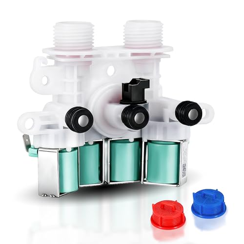 WTW8500DR2 WTW7500GW0 Washer Water Inlet Valve Fit for Whirl-pool WTW7500GC0 WTW8500DC2 WTW8500DR1 WTW7500GC2 WTW7500GW2 WTW8500DC0 WTW8500DR0 WTW8500DW0 WTW8500DW3 WTW8500DC5 WTW7500GW3 WTW8500DC3