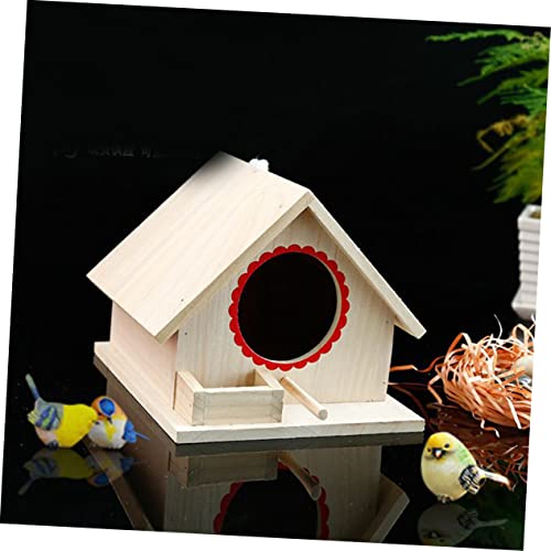 Doitool Home Decor Adornos Para Outdoor Decor Owl Nesting Box Unfinished Bird Houses Garden Bird House Garden Ornament Bird Feeder Nest Box Wooden House Wooden The Bird's Nest Frame #TOP4