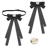 PIMXL Pajarita preatada ajustable para mujer, color negro, talla única