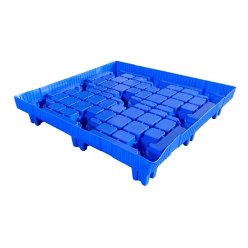 Palette anti-fuite emboîtable 65x65 cm bleue pour bacs