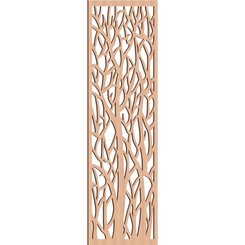 Odessa Decorative Pierced Fretwork Wood Wall Panels, 31 3/8"W x 79 3/8"H x 3/8"T, Alder