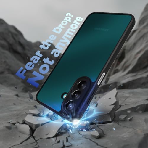 Image of RIGGEAR Shockproof Sleek Hybrid Armor Back Cover Case for Samsung Galaxy F70 Pro 5G (Smoke Black Matte PC + Black TPU Bumper)
