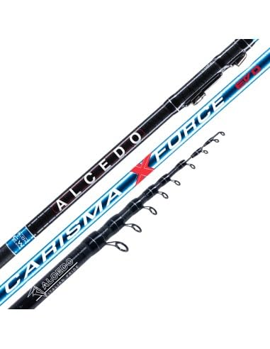 Alcedo Carisma X Force Telematch Canna Telescopica da Pesca, Azione Parabolica Progressiva, Vettino Tubolare Sensibile.