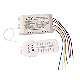 On/Off 4-Kanal-Schalter für Licht, kabellos, digital, mit Fernbedienung, 220–240 V