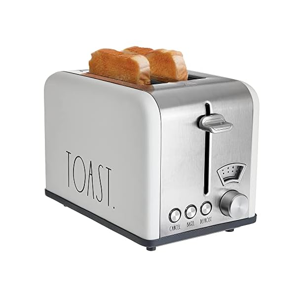   Rae-Dunn-Toaster-Stainless-Steel-2-Slice-Square-Toaster-Wide-Slot-with-5-Browning-Levels-with-Bagel-Defrost-and-Cancel-Options-Cream