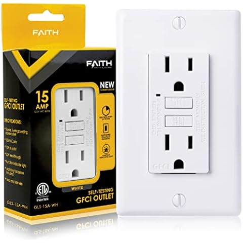 Faith 15A GFCI Outlet with LED Indicator Cover