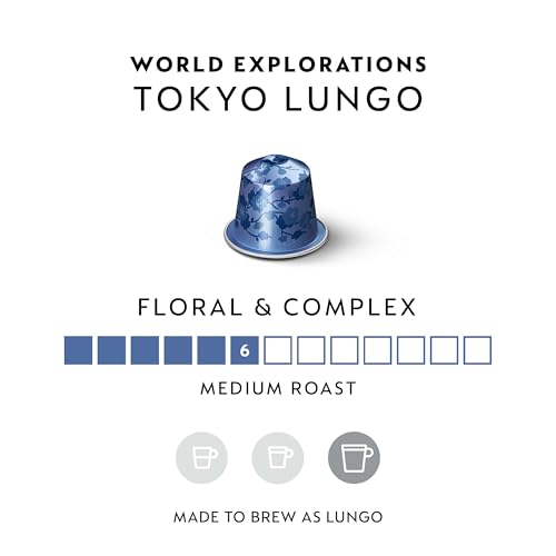 NESPRESSO ORIGINAL Tokyo Vivalto Lungo, Mittlere Röstung, Kompatibel mit ORIGINAL Kaffeemaschinen, Kapsel Set aus 50 Kaffeekapseln