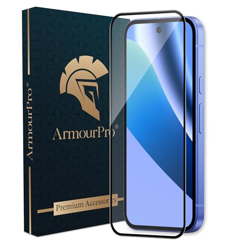 Image of ArmourPro Tempered Glass for Google Pixel 10A - 9H Screen Protector with Black Border, Anti Scratch, Edge-to-Edge Coverage, HD Clarity, Smooth Touch, Case Friendly | Black