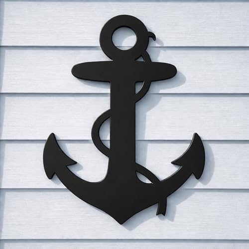 Large Anchor Wall Art – Coastal Outdoor PVC Sign, Weatherproof