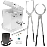 MakGrand 7KG/15lbs Pentagonal Propane Furnace Kit with Two Tongs and Crucible, All New Kiln Smelting