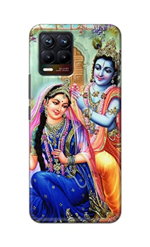 Image of Printed Hard Back Cover Case for Realme 8 4G | Realme 8 Pro 4G Back Cover (Radha Krishna) -1803
