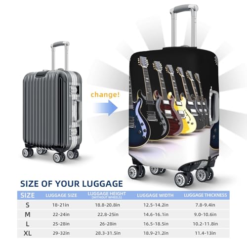 Travel Luggage Cover Protector electric guitar Suitcase Cover Washable Elastic Suitcase Protector Anti-Scratch Suitcase Cover Fits 18-32 Inch Luggage2