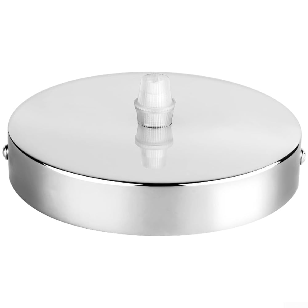 6 Placas Base Hierro para Lámparas Colgantes 10cm Negro(Chromatism)