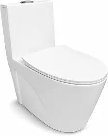 Vaso Sanitário Monobloco Branco Caixa Acoplada Assento Soft Close Sistema Vortex Turbo Flush Moderno