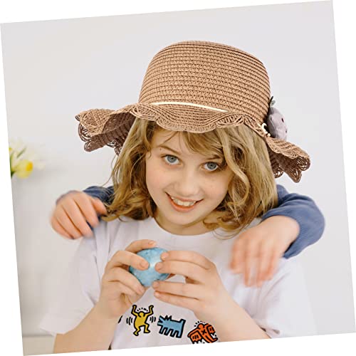 Toyvian Straw Sunhat with Shoulder Bag Summer Breathable Woven UV Protection Hat for Lightweight Floppy Bucket Style Beach Hat Khaki Accessories4