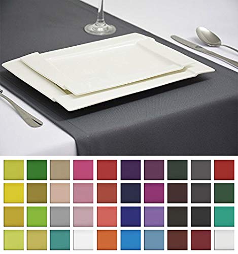 Rollmayer Edle Tischläufer Tischdecke Tischtuch Tischwäsche Pflegeleicht Kollektion Vivid (Grafit 33, 40x180cm)