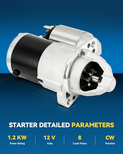 Image of PHILTOP Starter Compatible for Jeep Dodge,Journey,for Chrysler;17994N;1.2KW | 2007-2017 Patriot 07-17 Compass DOHC;09-20 Journey 2.4L;07-12 Caliber 08-10 Avenger 2.4L;07-10 Sebring 2.4L CW PMGR 8 Tooth