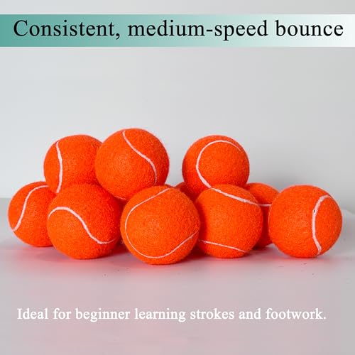 HPWFHPLF Tennis Balls, 3 Pack Advanced Training & Practice Tennis Balls for Beginners, High Visibility Pet Dog Playing Balls (Orange)