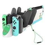 Charger Station for Switch Joy Cons and for Pro Controllers Charging Dock with USB 2.0 Plug and Port