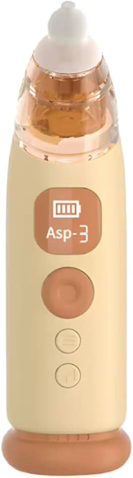 Sugador Aspirador Nasal Elétrico Recarregável 3 Modos Bebê Criança (Bege)