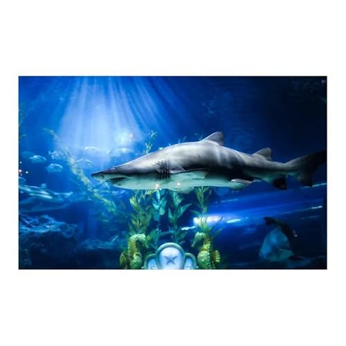 MZPOZB Juwel Rückwand PVC Aquarium Dekoration Poster Doppel Seite 3D Hintergrund for Aquarium Ozean Pflanzen Landschaft Malerei Aufkleber Dekor Ornament(Gray,50x80cm)