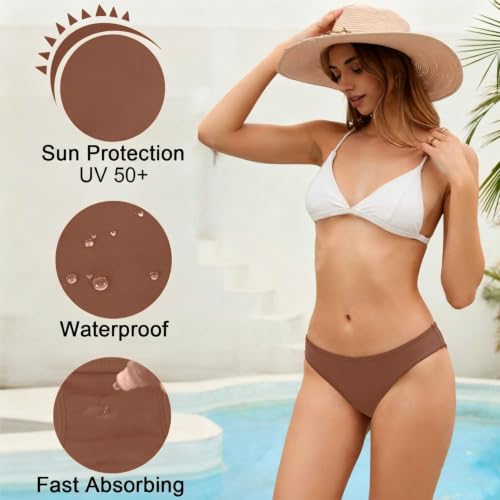 Image of SherryDC Women's Period Swimwear Bikini Bottoms-Menstrual Leakproof Swimsuit Bottoms Briefs for Teen Girl