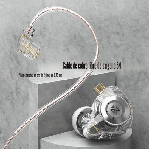 Miniatura 7 de Keephifi Kz Edx Pro Kz In Ear Monitor Auriculares Dual Dd Hifi Estéreo Sonido Escenario Auriculares Con Cable Cancelación De Ruido Iem Para Músicos Cantantes Audiófilos Negro,Sin Micrófono