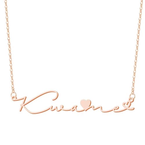 Miniatura 2 de Name Necklace Personalized Silver Custom Heart Necklace with Name Customized Jewelry Gift for Women (Style 02)