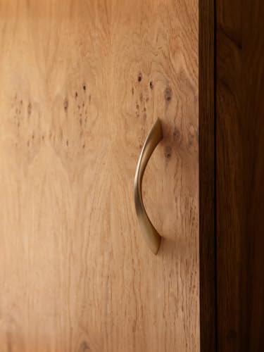 Image of 5 Pack Champagne Bronze Cabinet Pulls 3-3 /4 Inch Arch Twisted Brass Handles Drawer Kitchen Cupboard Bathroom Dresser Cabinet Hardware Zinc Alloy