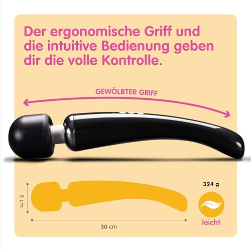 Oliver James Personal Massager – Kabelloser Massagestab mit 20 Vibrationsmodi