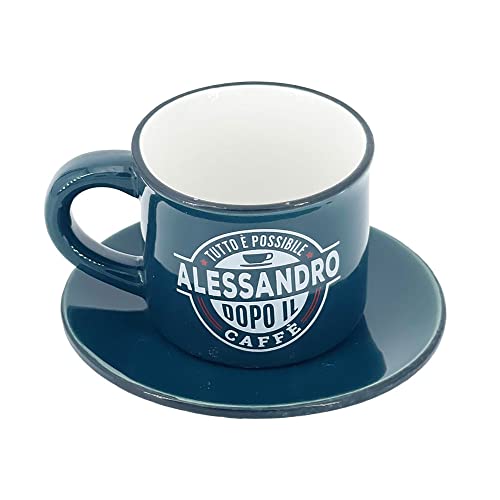 CLEARCO TAZZINA DA CAFFE' PERSONALIZZATA CON PIATTINO - ALESSANDRO