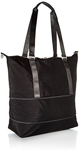Baggallini womens Expandable Carry on duffel bags, Black/Charcoal, One Size US