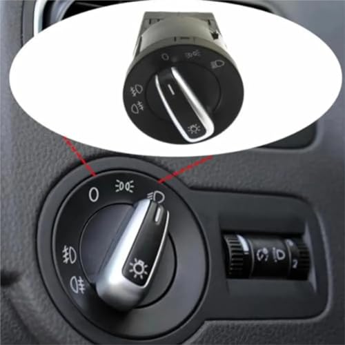 Interruptor de faros compatible con VW Sharan 2001 a 2010 y botón de control de luces 3BD941531 6