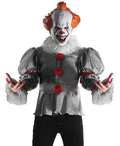 Rubie's Adult Deluxe IT Pennywise Movie Costume Small Gray
