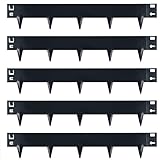 Greenera 5M Metal Lawn Edging Border, Galvanized Steel Garden Edge Border, Flexible Lawn & Pathway Garden Edging Strip for Landscaping, Easy Install - 8cm Face Height, Black