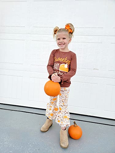 Image of Unique Baby 2 Piece Girls Double Ruffle Leggings and Long Sleeve Shirt Clothes Set Kid and Toddler Girl Outfit